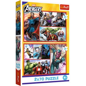 Puzzle - 2x70 - Zostań bohaterem - Avengers - Trefl 34439