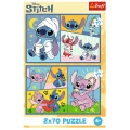 Puzzle - 2x70 - Ze Stitchem nie ma nudy - Disney Lilo i Stitch - Trefl 34444