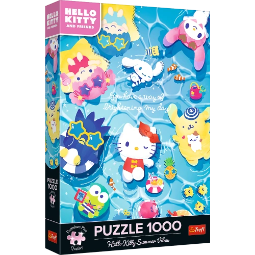Puzzle - 1000 Premium Plus - Hello Kitty - Letni relaks - Trefl 12067