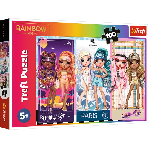Puzzle - 100 - Tęczowe laleczki - Rainbow High - Trefl 16444