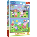 Puzzle - 2x24 - Peppa na placu zabaw - Świnka Peppa - Trefl  34435