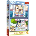 Puzzle - 2x24 - Zabawna Bluey - Trefl 34446