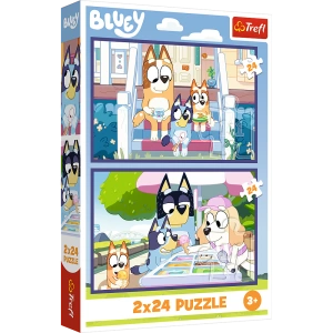 Puzzle - 2x24 - Zabawna Bluey - Trefl 34446