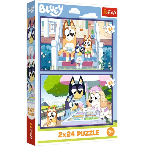 Puzzle - 2x24 - Zabawna Bluey - Trefl 34446