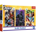 Puzzle - 3x80 - Dni pełne akcji - Disney Marvel The Avengers - Trefl 34883
