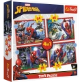 Puzzle - 4w1 (35, 48, 54, 70) - Bohaterski Spider-Man - Trefl 34384