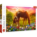 Puzzle - 500 - Konie na łące - Trefl 37451