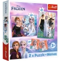 Puzzle + MEMOS - 2w1 (30,48) - Księżniczki w swojej krainie - Disney Kraina Lodu - Trefl 93335