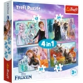 Puzzle - 4w1 (12, 15, 20, 24) - Niezwykły świat Frozen - Kraina Lodu - Trefl 34381