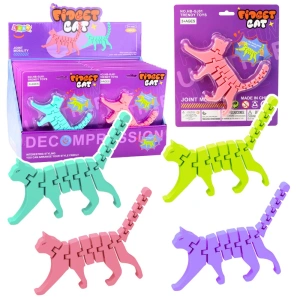Kot Puzzle Fidget 3D – elastyczna układanka do wyginania, mix kolorów