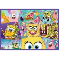 Puzzle - 4x250 - Szalony świat Sponge Boba - Trefl 13342