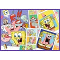 Puzzle - 4x250 - Szalony świat Sponge Boba - Trefl 13342