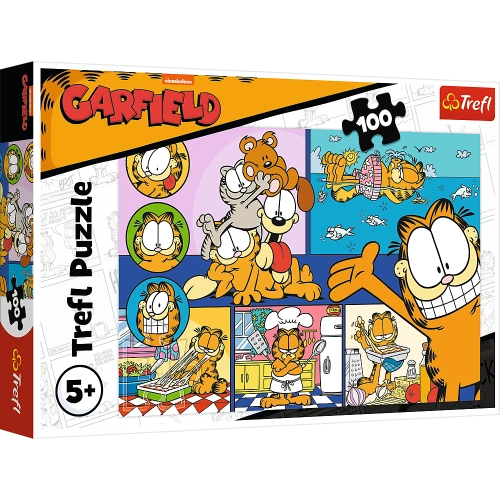 Puzzle - 100 - Leniwy Garfield - Trefl 16521