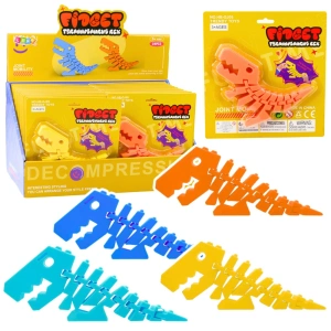 Dinozaur Puzzle Fidget 3D – elastyczna układanka do wyginania, mix kolorów