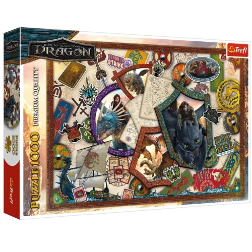 Puzzle - 1000 - Jak wytresować Smoka - Bohaterowie - Trefl 10959