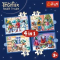 Puzzle - 4w1 (12, 15, 20, 24) - U Treflików pada śnieg - Rodzina Trefilków - Trefl 34657