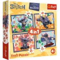 Puzzle - 4w1 (25, 48, 54, 70) - Wakacje na Hawajach - Disney Stitch - Trefl 34666