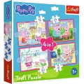 Puzzle - 4w1 (12, 15, 20, 24) - Peppa uwielbia przygody - Świnka Peppa - Trefl 34672