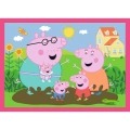 Puzzle - 4w1 (12, 15, 20, 24) - Peppa uwielbia przygody - Świnka Peppa - Trefl 34672