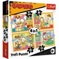 Puzzle - 4w1 (35, 48, 54, 70) - Garfield Kocha lazanię - Trefl 34673