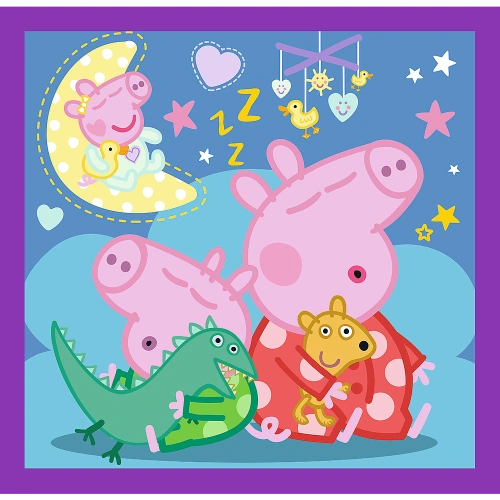 Puzzle - 3w1 (20, 36, 50) - Zwyczaje świnki Peppy - Świnka Peppa - Trefl 34893