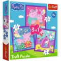 Puzzle - 3w1 (20, 36, 50) - Zwyczaje świnki Peppy - Świnka Peppa - Trefl 34893
