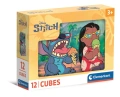 Puzzle 12 Klocków Sześcianów DISNEY STITCH Clementoni 41347