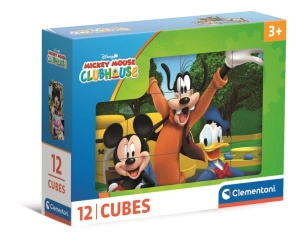 Puzzle kostkowe 12 elementów Disney Klub Przyjaciół Myszki Miki Clementoni 41348