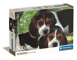 Puzzle 500 elementów Close Together – szczeniaczki beagle Clementoni 35536