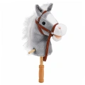 Hobby Horse Koń Na Kiju Głowa Konia Dźwięki Galopu Rżenia Szary 100 cm