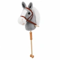 Hobby Horse Koń Na Kiju Głowa Konia Dźwięki Galopu Rżenia Szary 100 cm
