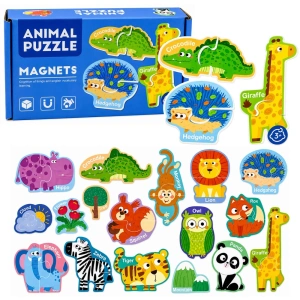 Puzzle magnetyczne Zwierzęta – 30 elementów