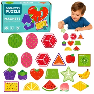 Puzzle magnetyczne – nauka owoców, 30 elementów