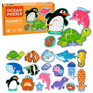 Puzzle magnetyczne Zwierzęta Morskie – 30 elementów