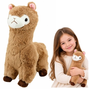 Pluszowa alpaka lama maskotka beżowa 28 cm