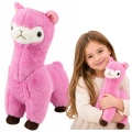 Pluszowa Alpaka Lama Maskotka Przytulanka Miękkie Futerko Różowa 38 cm