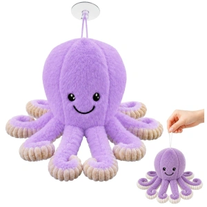 Pluszowa ośmiornica z przyssawką fioletowa 16 cm