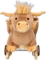 Adam Toys Bujak z fotelikiem i kołami - Krówka 10 miesięcy