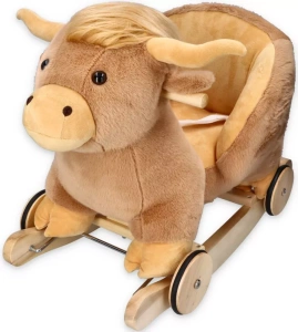 Adam Toys Bujak z fotelikiem i kołami - Krówka 10 miesięcy 