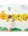 VIGA DREWNIANA TABLICA EDUKACYJNA GĄSIENICA ŻÓŁTA 44766