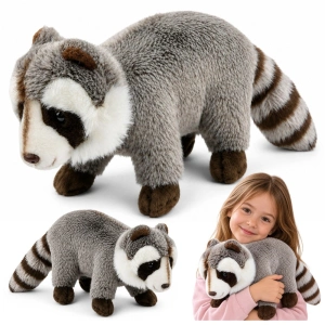 Lean Toys Pluszowy Szop Maskotka Przytulanka Realistyczny Szary 45 cm