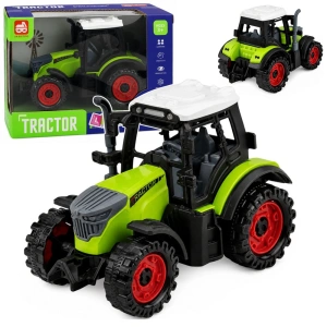 Lean Toys Traktor farmerski rolniczy z napędem frykcyjnym zielony 15 cm
