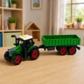 Traktor Farmerski z Przyczepą Rolniczą Napęd Frykcyjny Światła Dźwięk 35cm