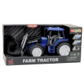 Traktor Farmerski Z Ruchomą Łyżką Światła Dźwięki Niebieski 1:10