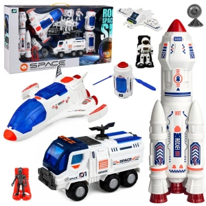 Duży Zestaw Kosmiczny Stacja Rakieta Prom Pojazd Eksploracyjny Astronauci