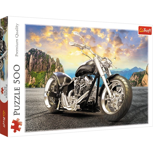 Puzzle - 500 - Czarny motocykl - Trefl 37384