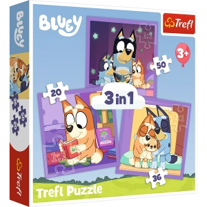 Puzzle - 3w1 (20, 36, 50) - Poznaj Bluey - Trefl 34895