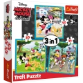 Puzzle - 3w1 (20, 36, 50) - Myszka Miki z przyjaciółmi - Trefl 34846