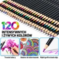 Zestaw Kredek Ołówkowych w Piórniku  2 Szkicowniki Etui 120 szt.