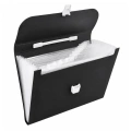 Teczka Organizer Folder z Uchwytem Na Dokumenty 13 Przegród Czarna A4